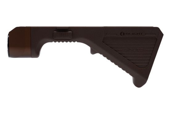 The Olight Sigurd angled foregrip includes a 1450 Lumen light.